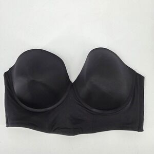 Cacique Black Strapless Multi-Way Underwire Bra 40G Smooth Seamless S